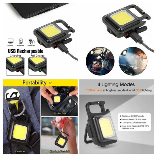 Portable Keychain Light | 500 Lumens Mini COB LED